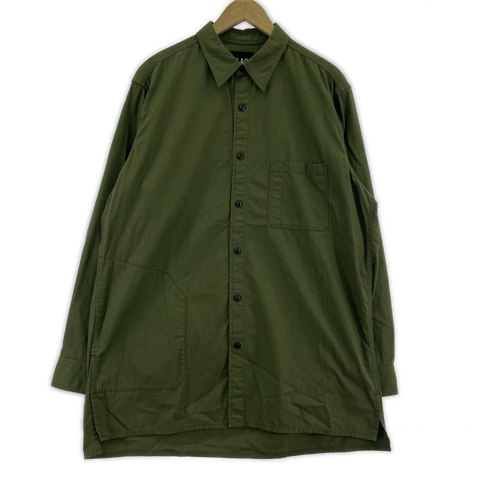 長袖シャツ Black SCANDAL Yohji Yamamoto BS ARMY POPLIN BIG SIDE P SHIRT 3 オリーブ 3