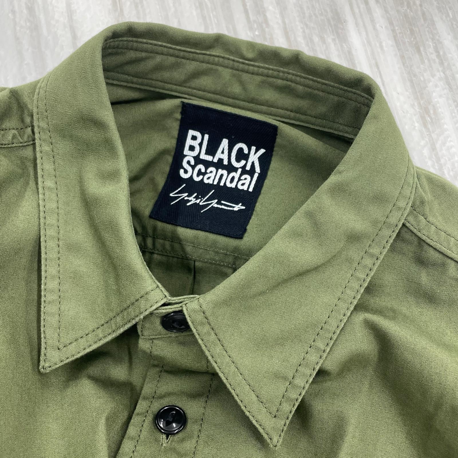長袖シャツ Black SCANDAL Yohji Yamamoto BS ARMY POPLIN BIG SIDE P SHIRT 3 オリーブ 3
