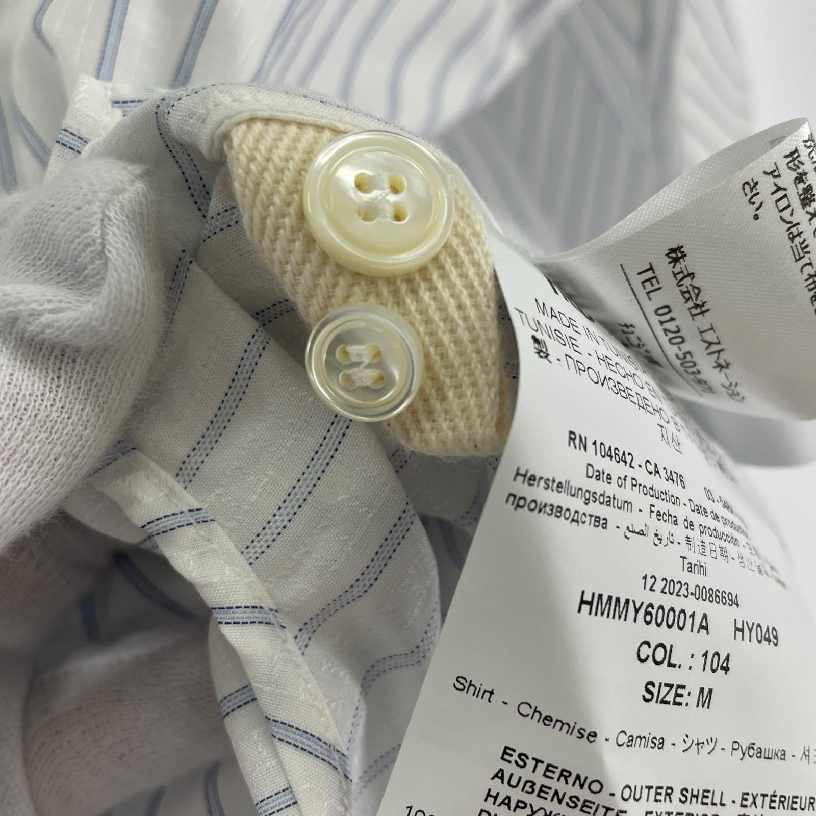 長袖シャツ HED MAYNER PAPER TOUCH STRIPE SHIRT ストライプオーバーシャツ M ストライプ M