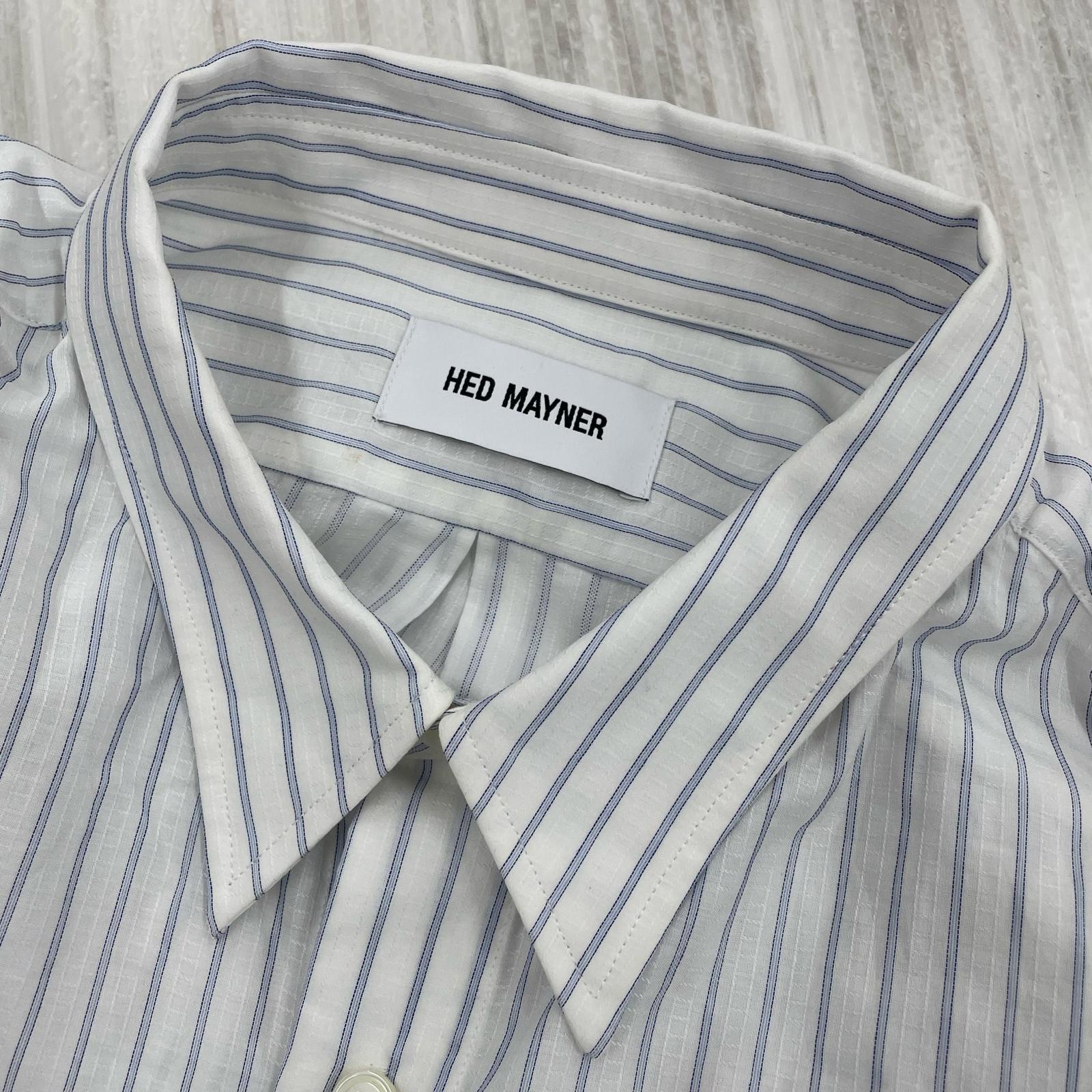長袖シャツ HED MAYNER PAPER TOUCH STRIPE SHIRT ストライプオーバーシャツ M ストライプ M