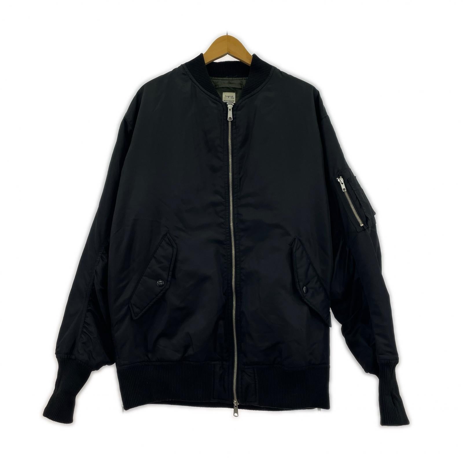 ブルゾン 22AW ビッグシルエットサイドジップMA-1 ブラック