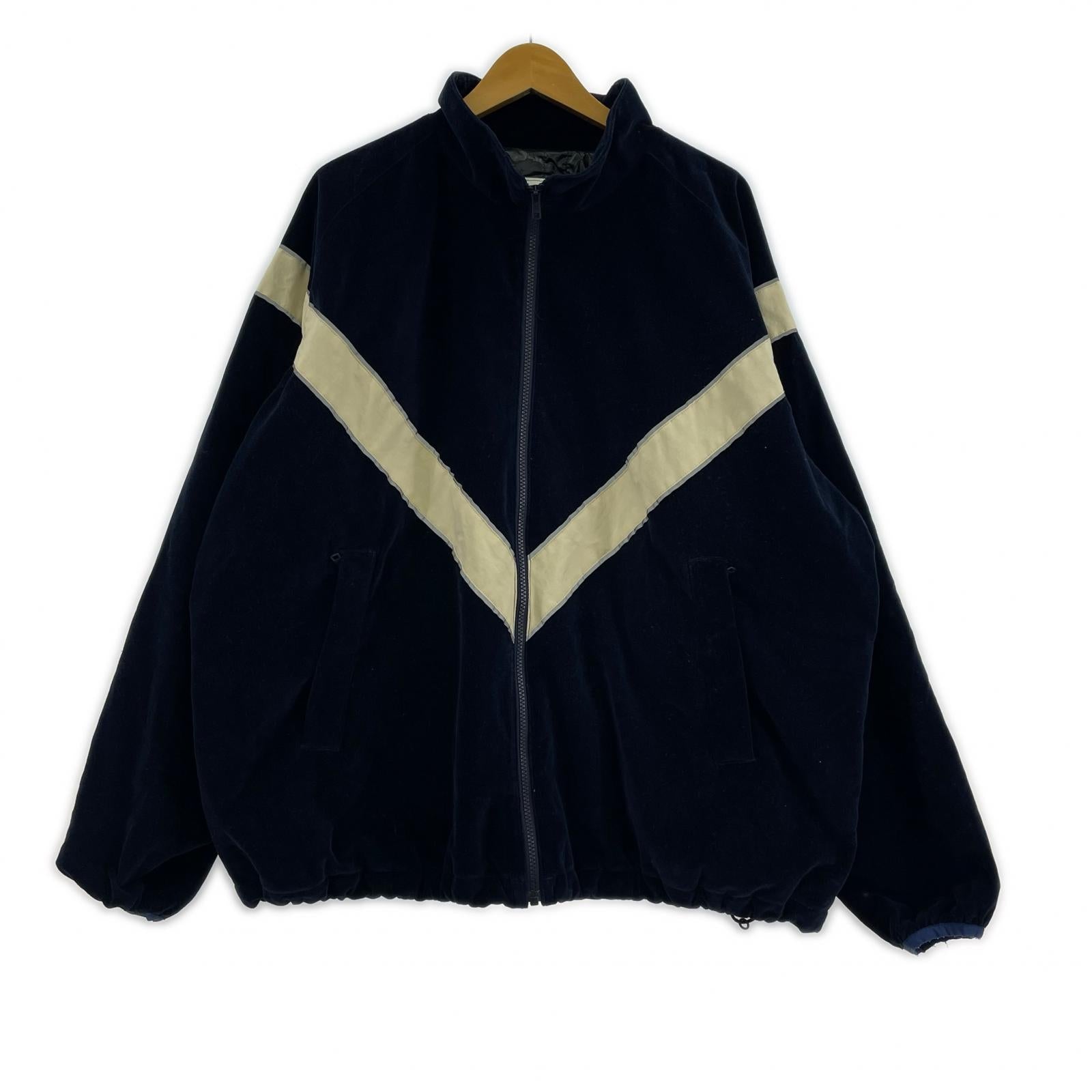 ジャケット MADE IN STANDARD ベロアトレーニングジャケット M 紺 M ネイビー