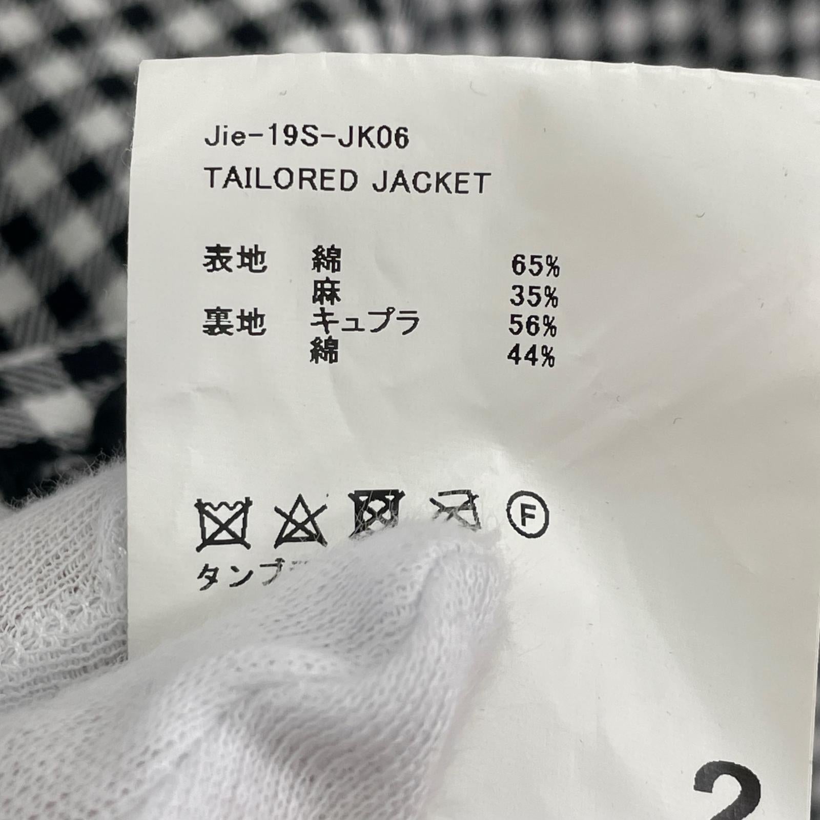 ジャケット Jieda ギンガムチェックダブルジャケット 2 2