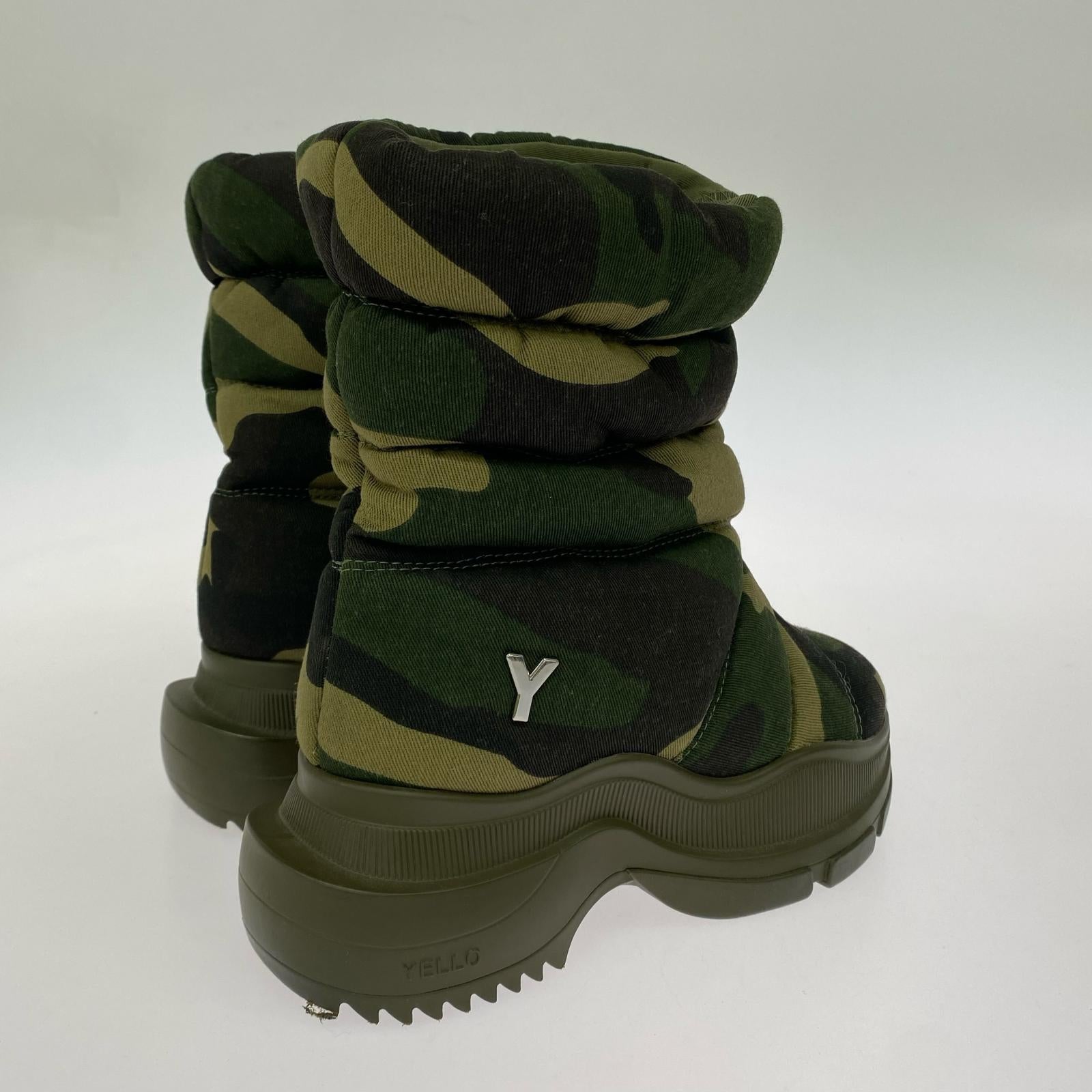 ブーツ YELLO G.I JANE SHORT BOOTS カモフラキルティングブーツ M M