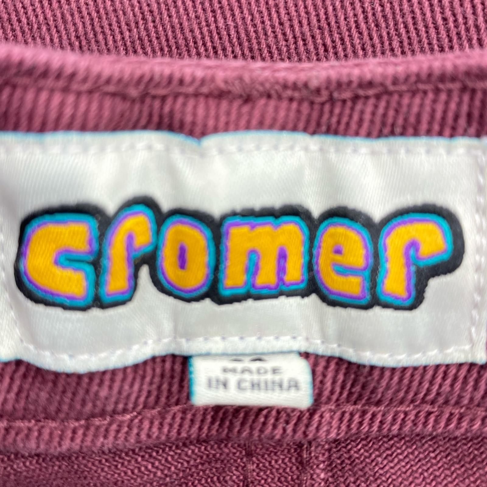 デニムパンツ CROMER バギー ワインレッド (28) 28
