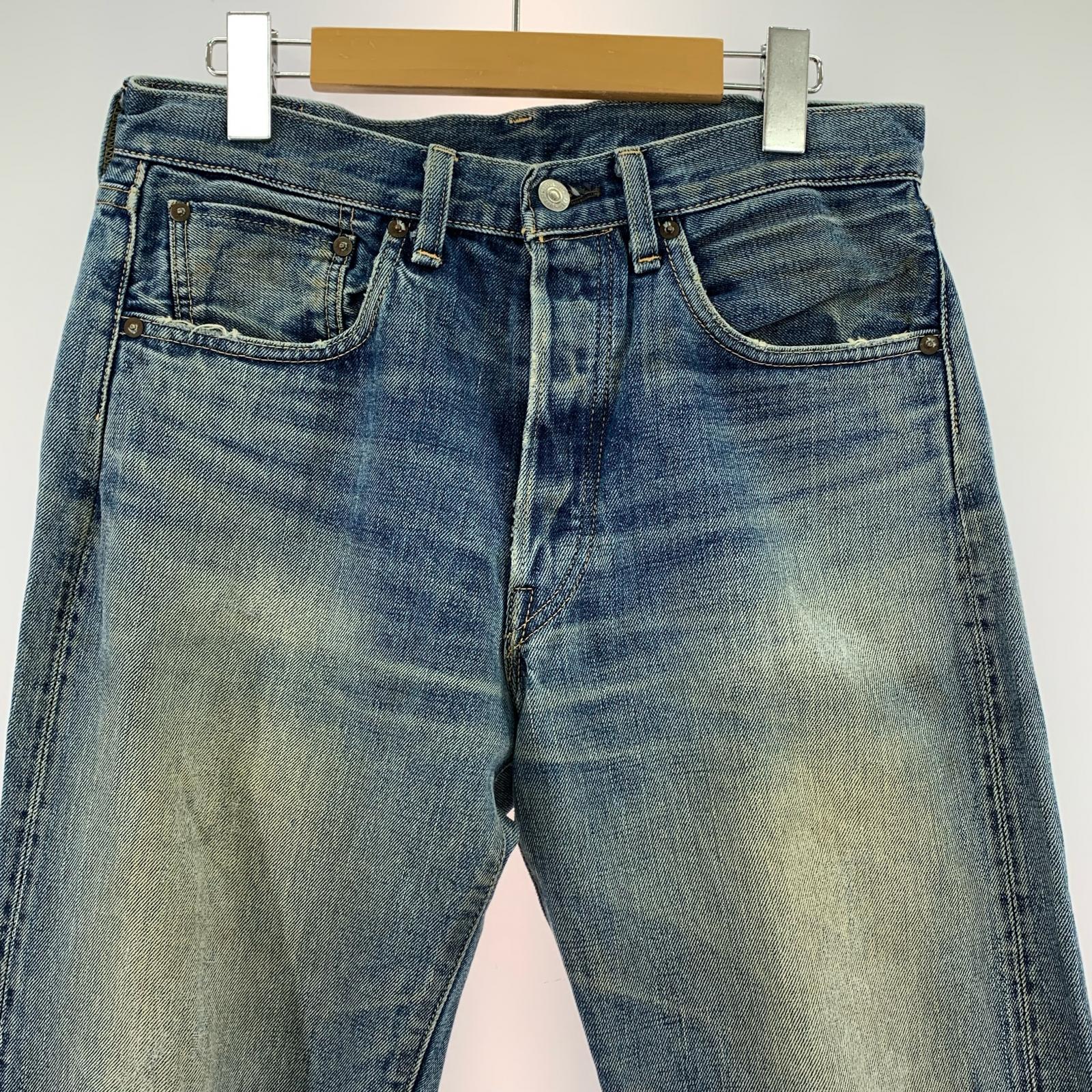 デニムパンツ 復刻 1955年モデル ボタンフライ (W32 L36) 表記 32 ブルー