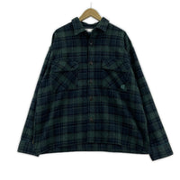 長袖シャツ ネルシャツ L グリーン