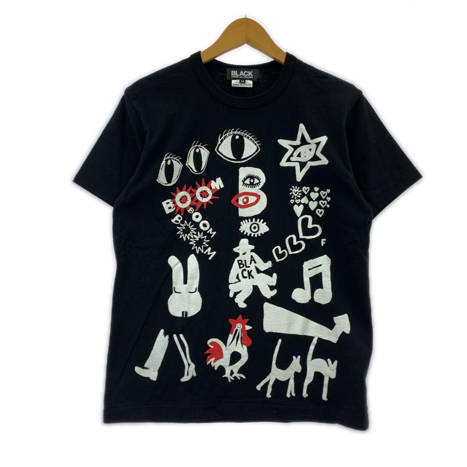 半袖Tシャツ BLACK COMME des GARCONS 24ss 綿天竺 FLIP PAGWSKI プリントTee M ブラック M ブラック
