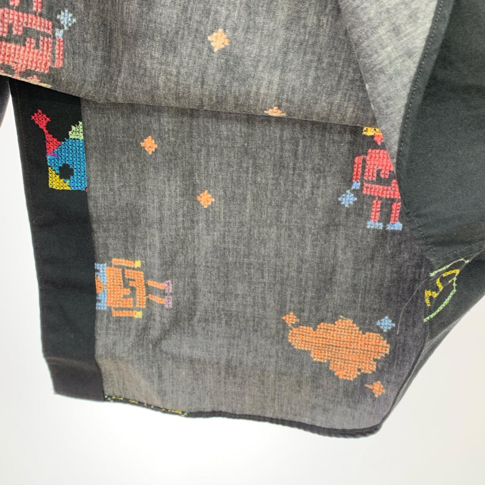 長袖シャツ COMME des GARCONS HOMME PLUS 24ss 刺繍プリント ロングシャツ S ブラック S ブラック