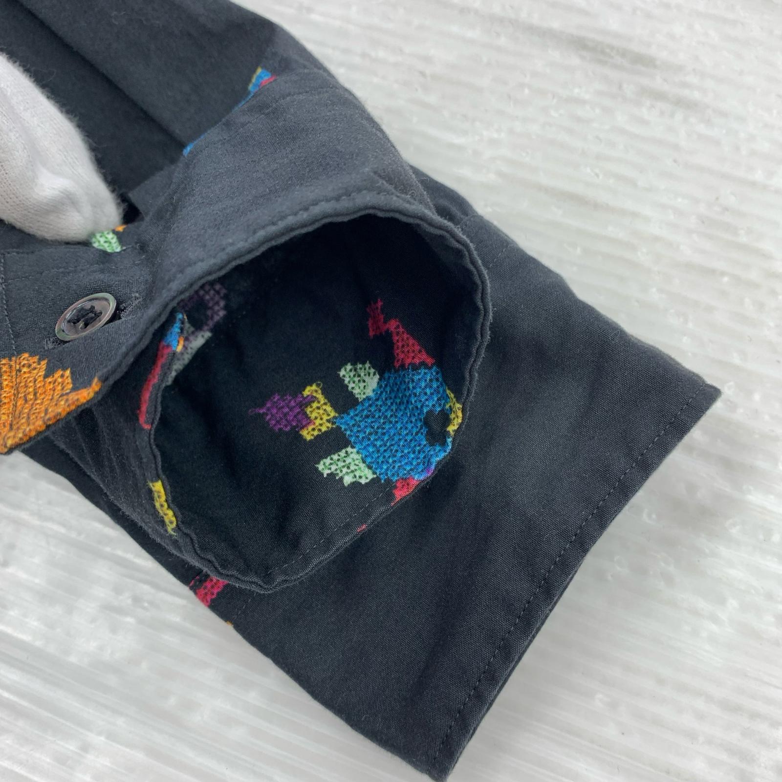長袖シャツ COMME des GARCONS HOMME PLUS 24ss 刺繍プリント ロングシャツ S ブラック S ブラック