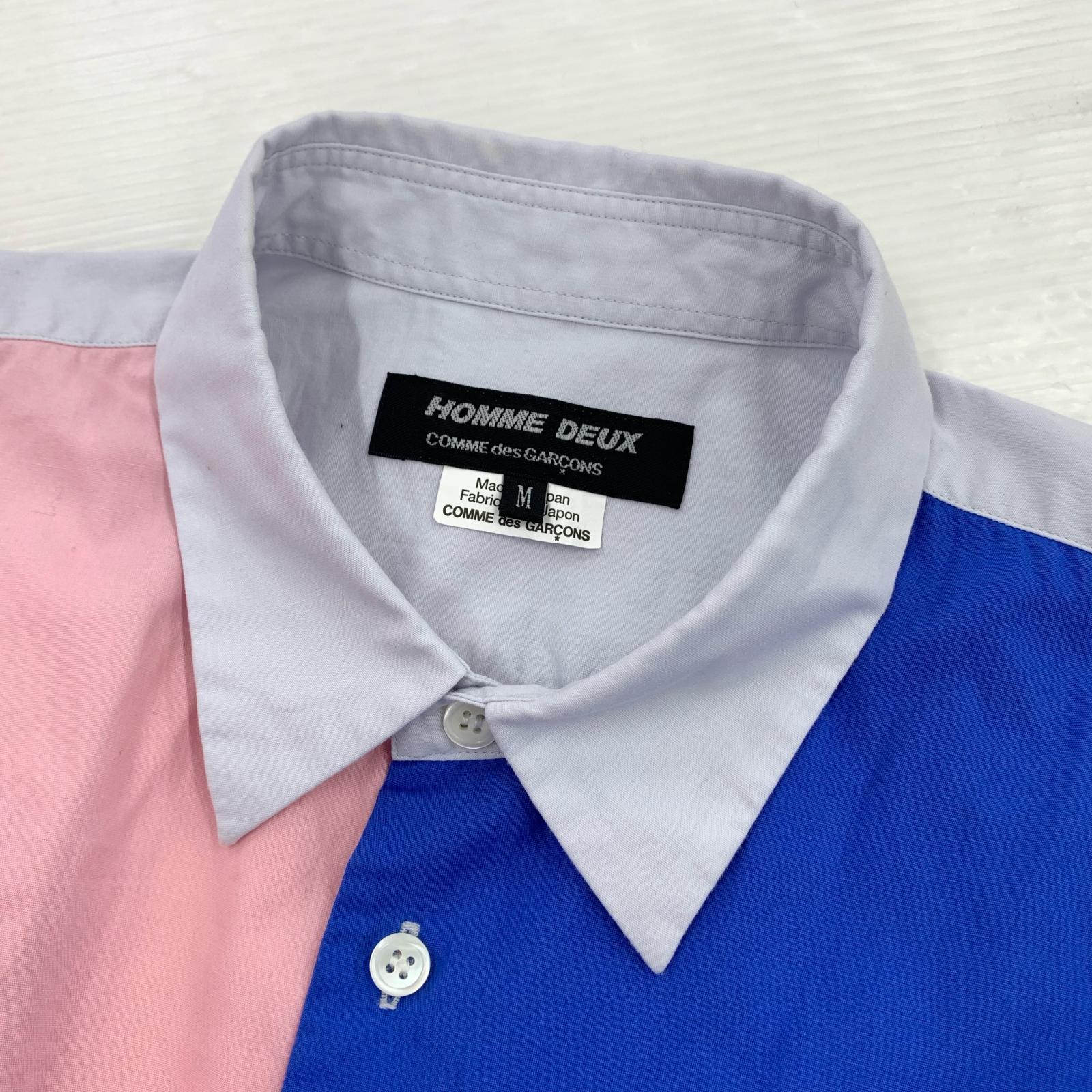長袖シャツ COMME des GARCONS HOMME DEUX 22AW 切替デザイン マルチカラーシャツ M M