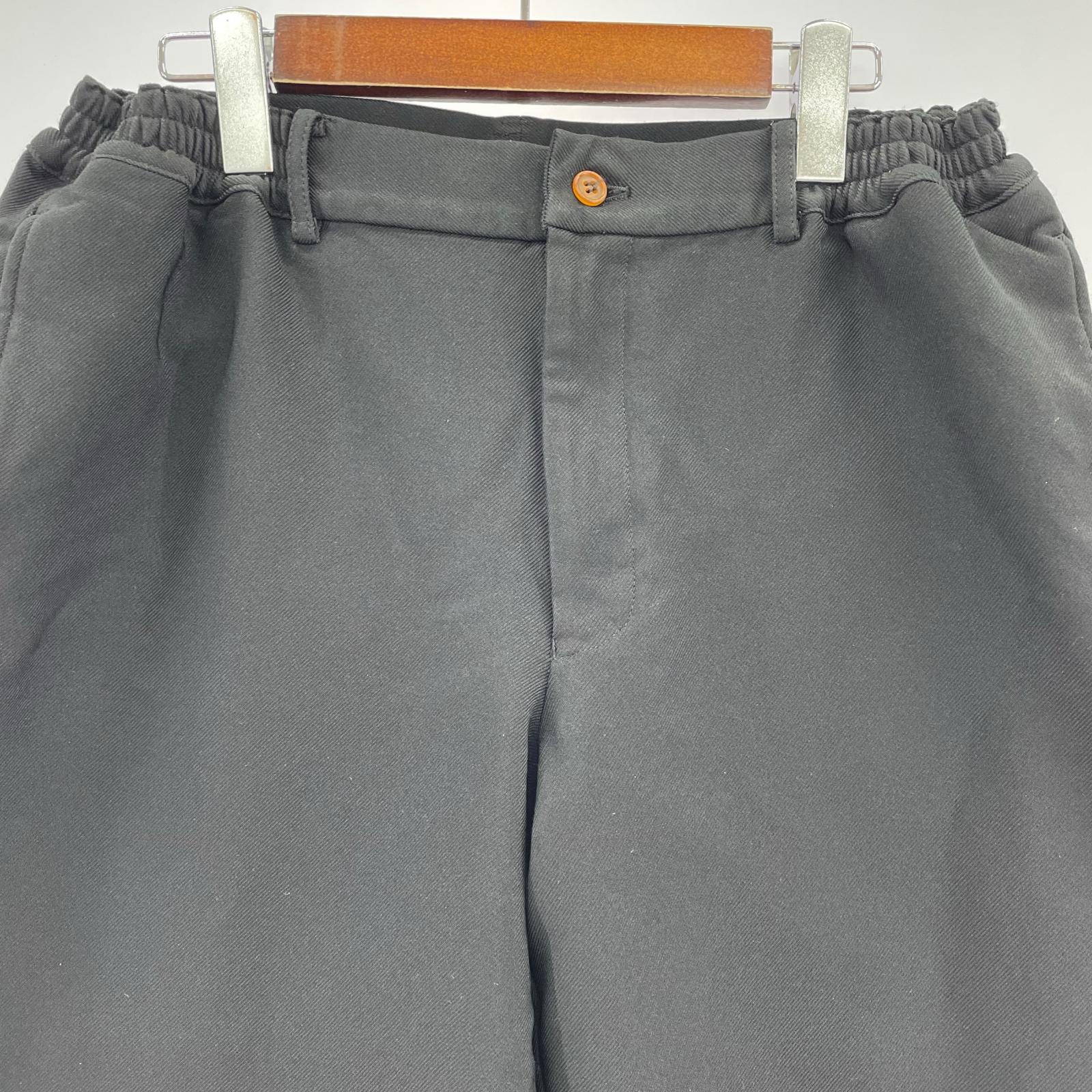 パンツ COMME des GARCONS HOMME DEUX 製品染ポリスラックス s ブラック S ブラック