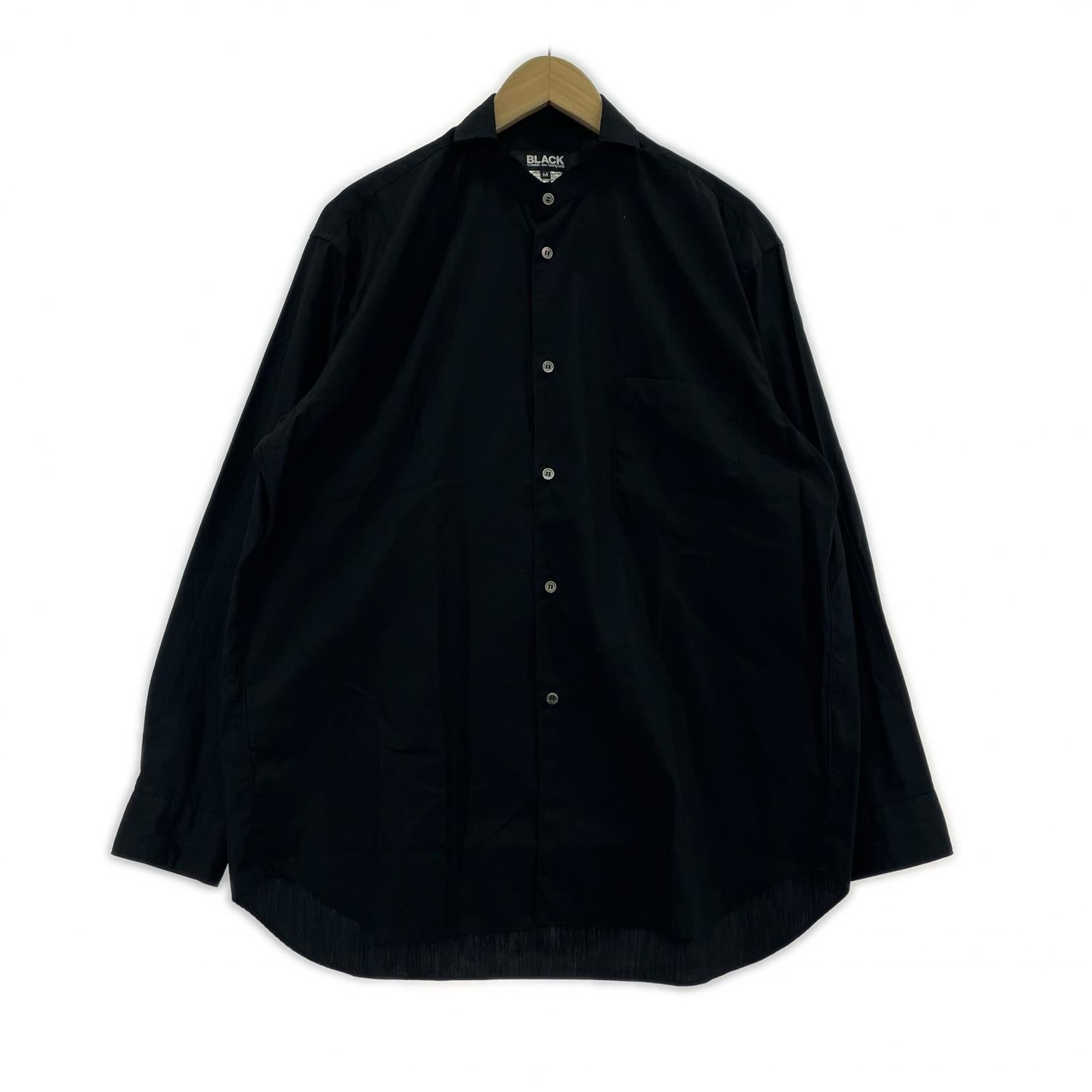 長袖シャツ BLACK COMME des GARCONS 襟デザインブロードシャツ M ブラック M ブラック