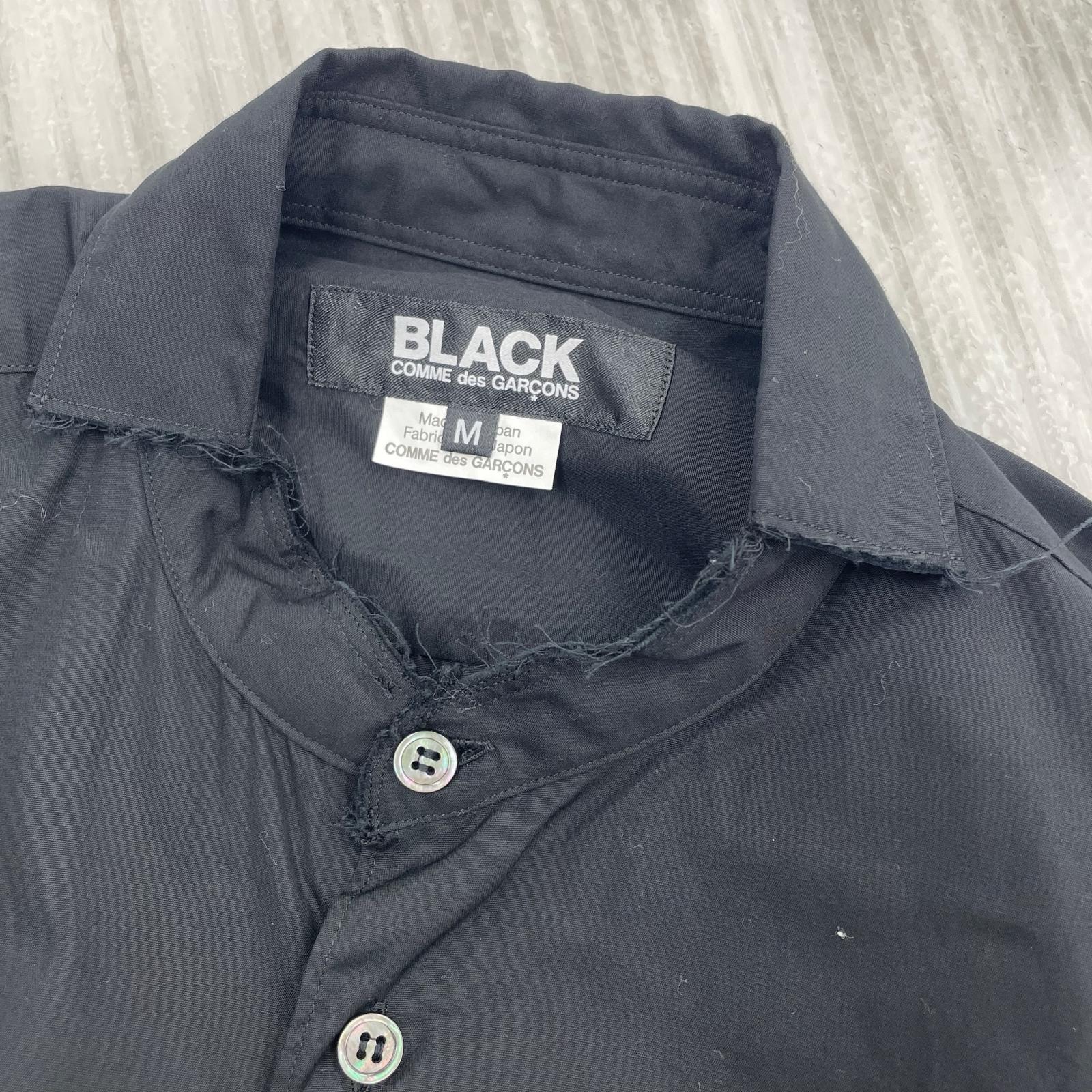長袖シャツ BLACK COMME des GARCONS 襟デザインブロードシャツ M ブラック M ブラック