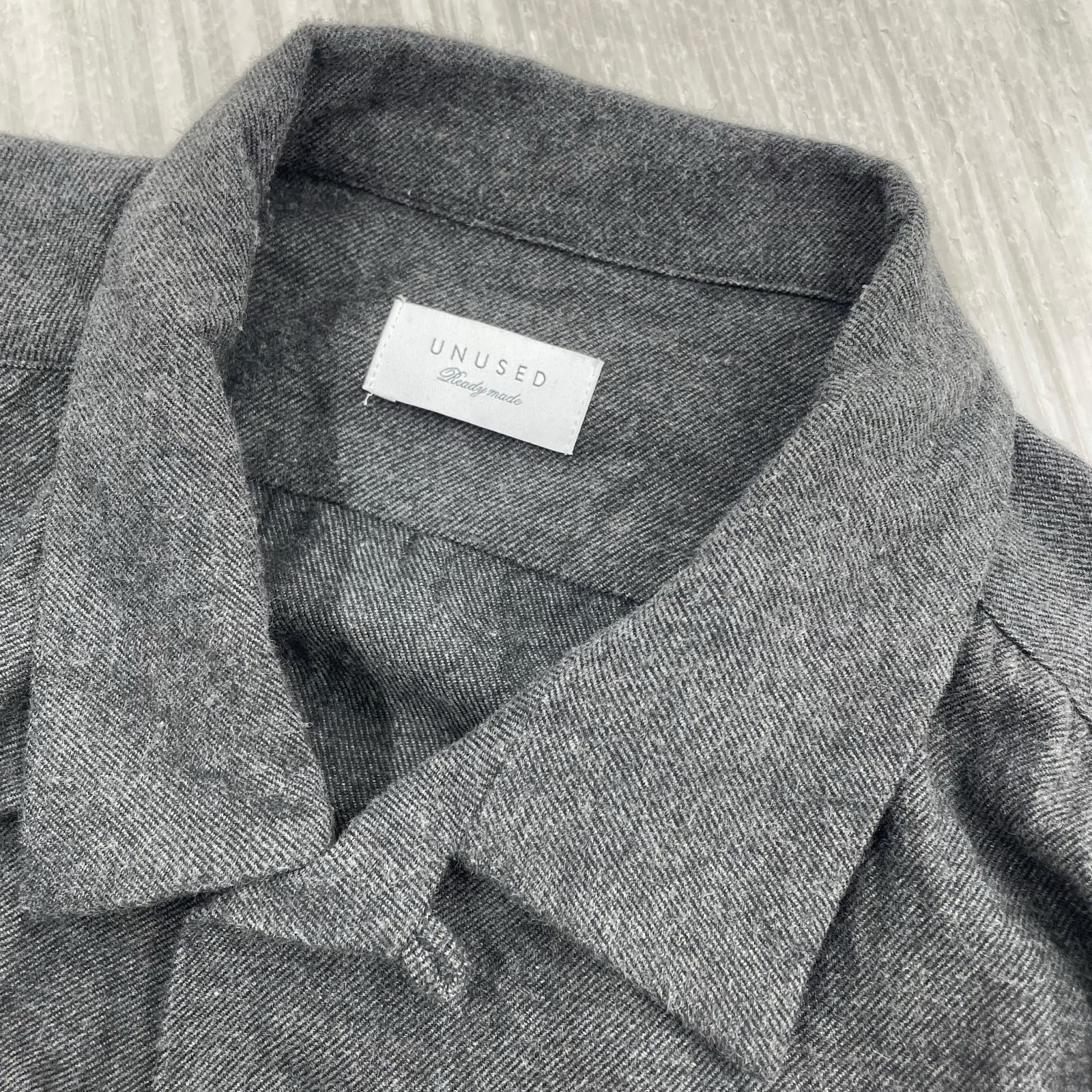 長袖シャツ UNUSED flannel shirt 2 グレー 2 グレー