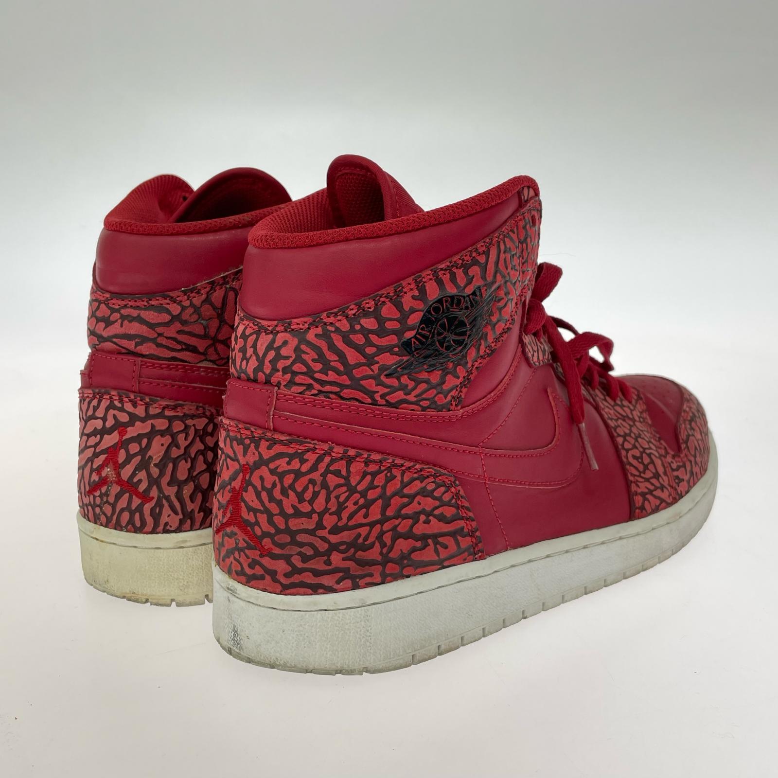 スニーカー AJ1 RETRO HIGH Red Elephant Print 30cm (US12 UK11 1/2 EU50) レッド