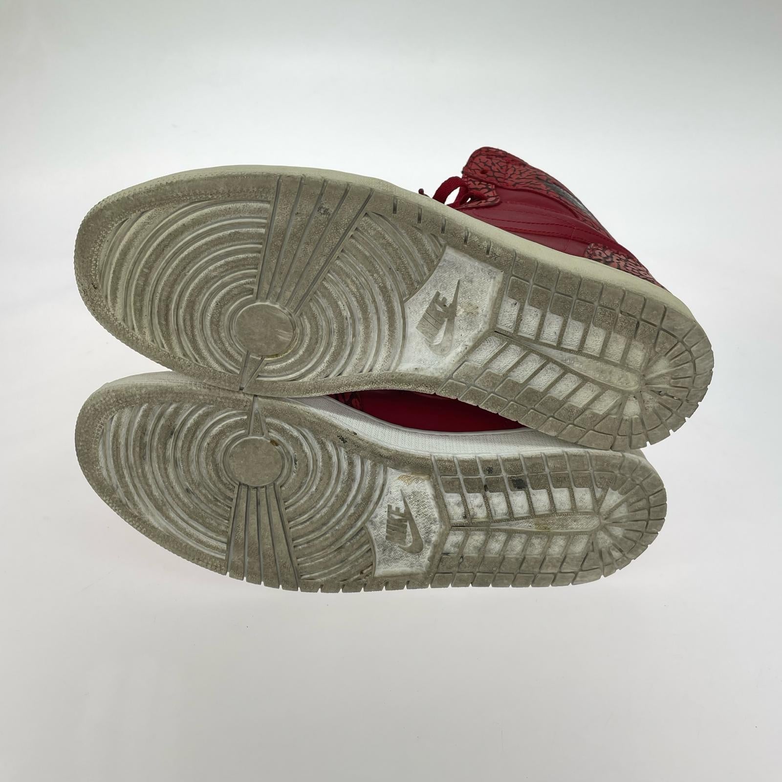 スニーカー AJ1 RETRO HIGH Red Elephant Print 30cm (US12 UK11 1/2 EU50) レッド