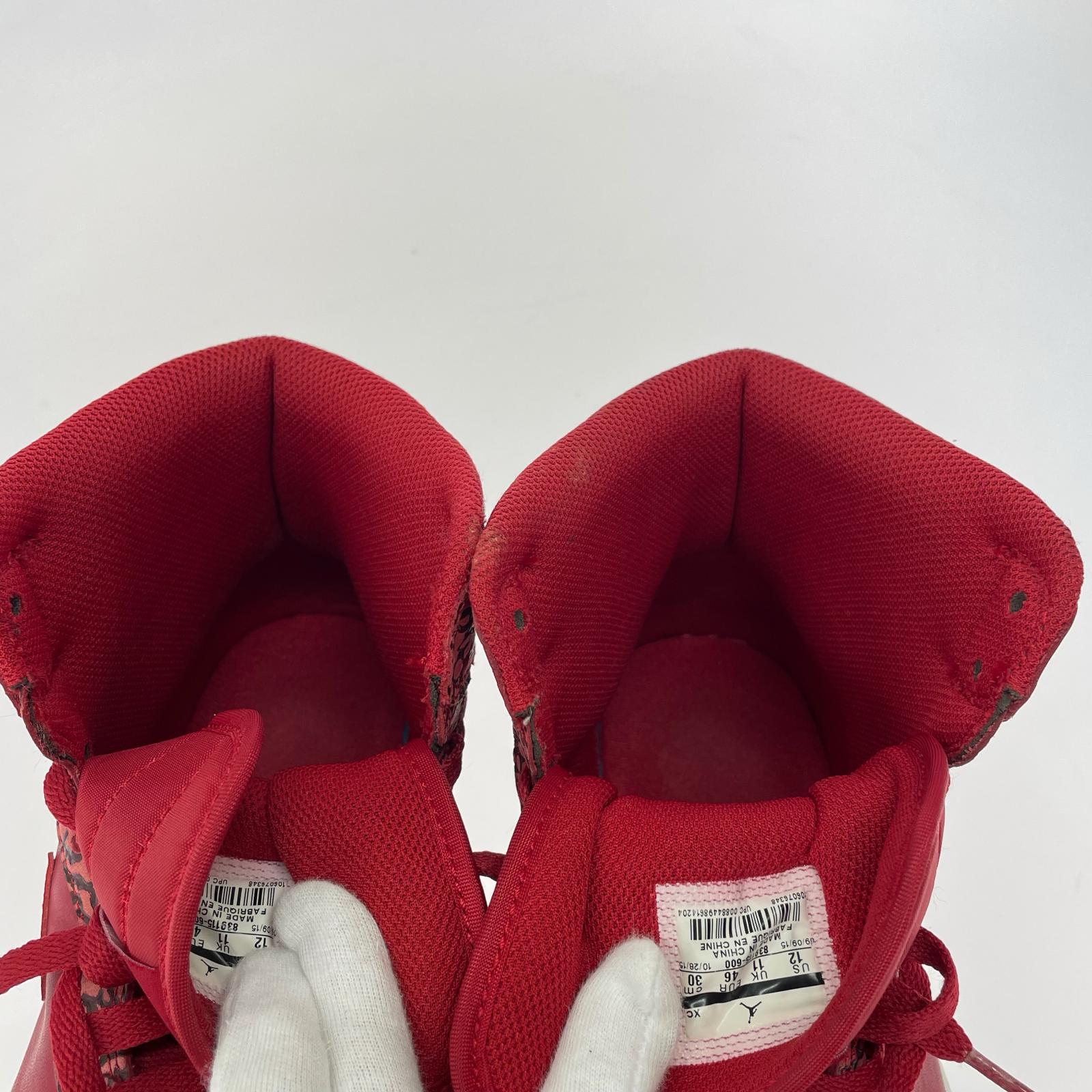 スニーカー AJ1 RETRO HIGH Red Elephant Print 30cm (US12 UK11 1/2 EU50) レッド