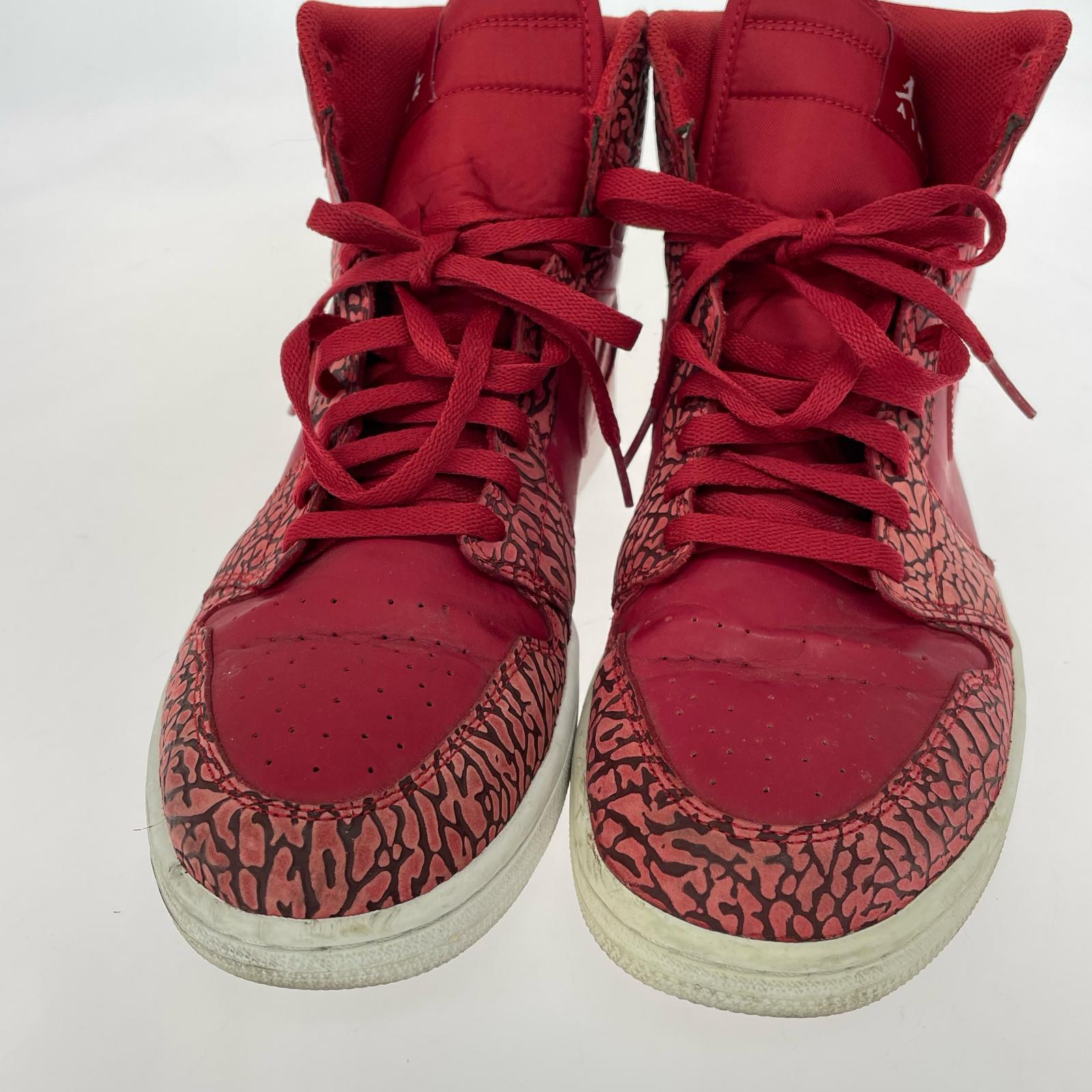 スニーカー AJ1 RETRO HIGH Red Elephant Print 30cm (US12 UK11 1/2 EU50) レッド