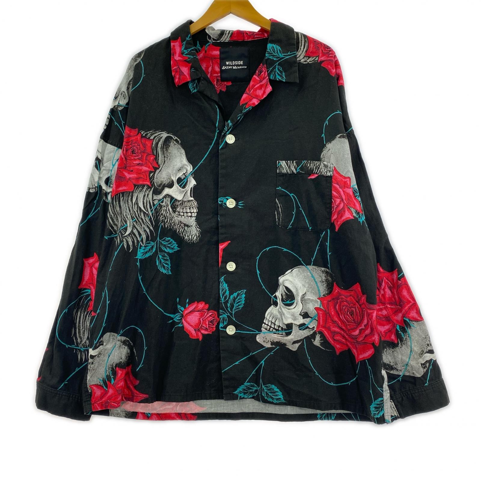 長袖シャツ YOHJI YAMAMOTO SKULL SM-S23-0000-126 XL ブラック