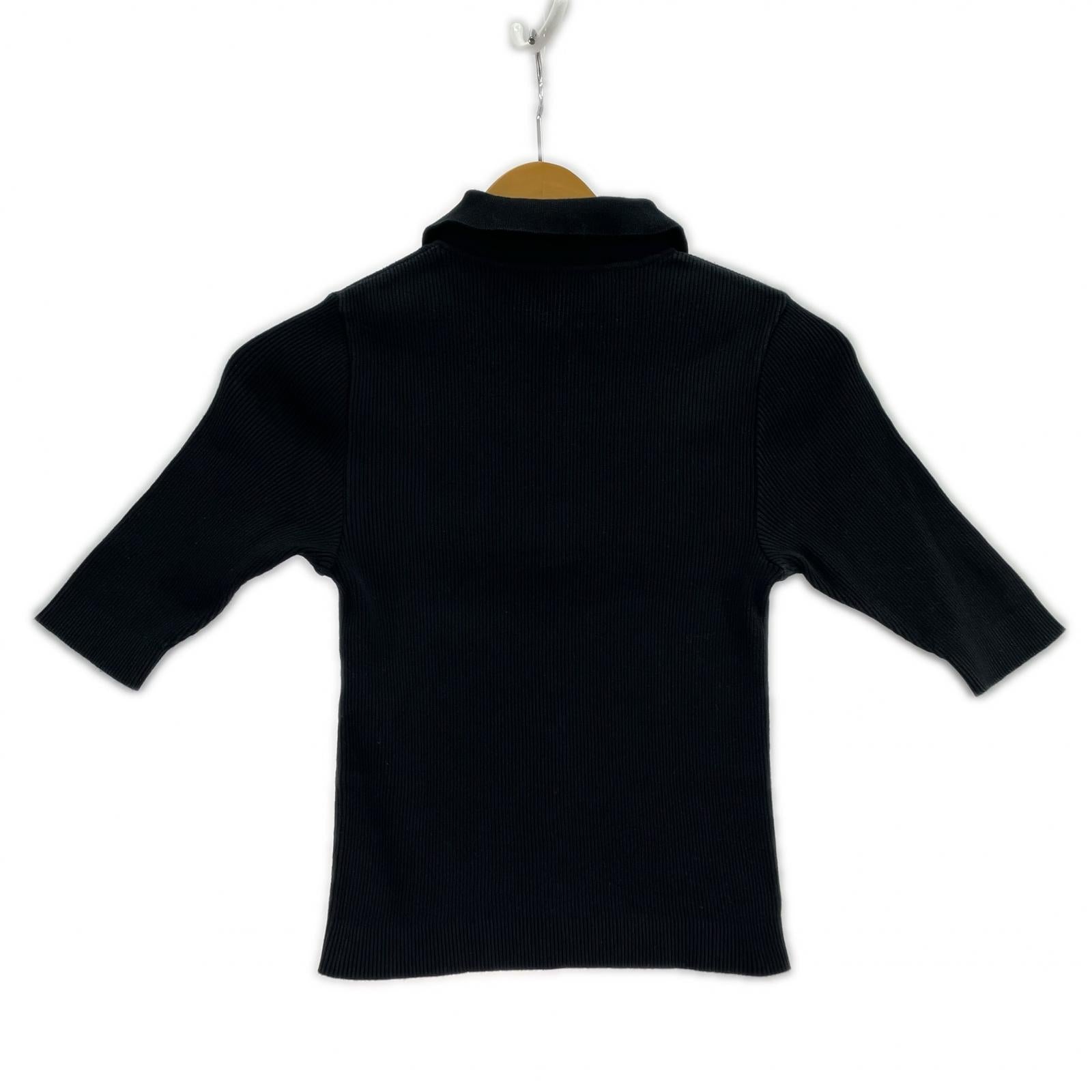その他トップス AURALEE HIGH GAUGE RIB KNIT POLO 0 A24SP01HR ブラック