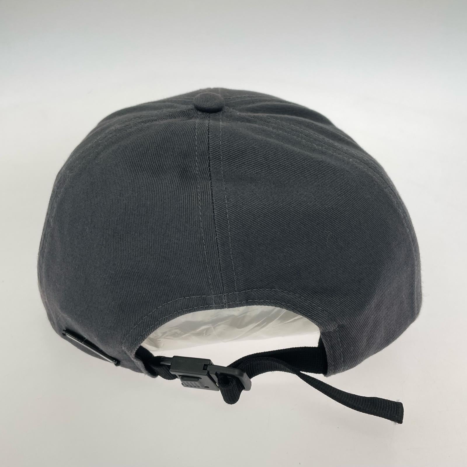 キャップ MONCLER BASEBALL CAP ラバーロゴワッペン ベースボールキャップ グレー グレー