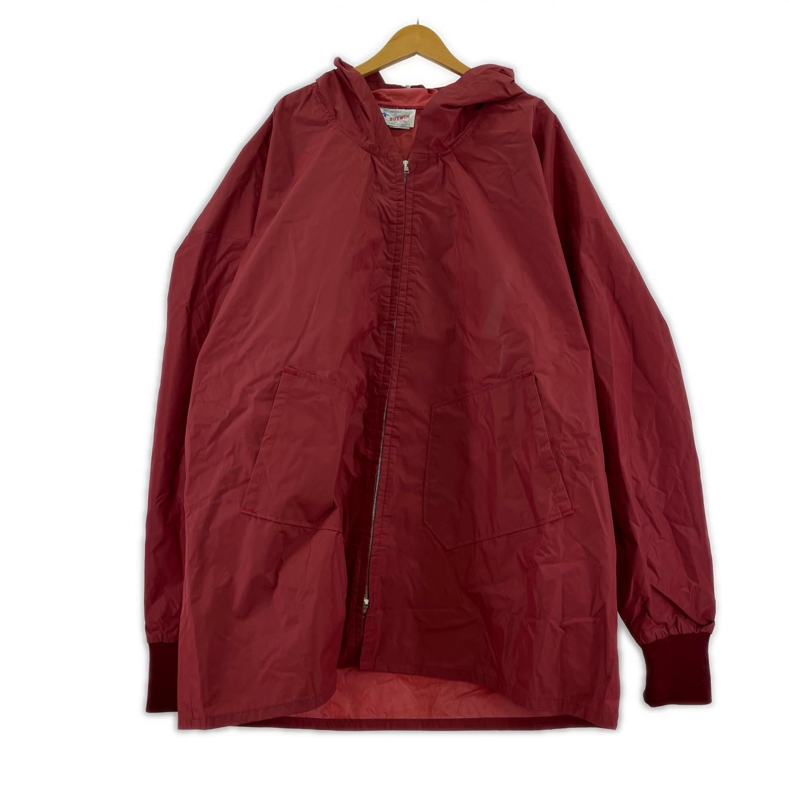 ジャケット BUTWIN ナイロン レインパーカー 赤(L) L レッド
