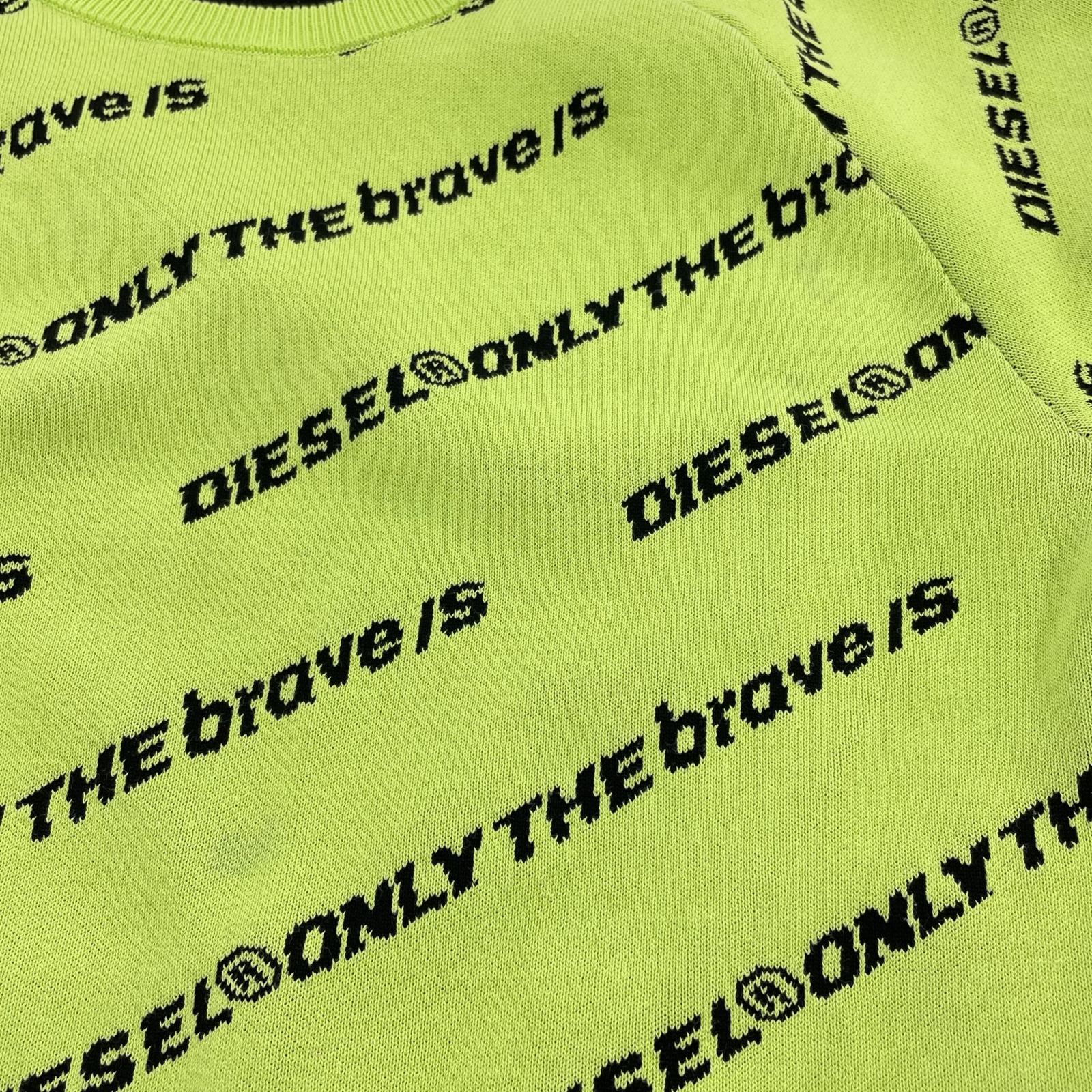 ニット DIESEL ニット・セーター ロゴプリントトレーナー/14 グリーン