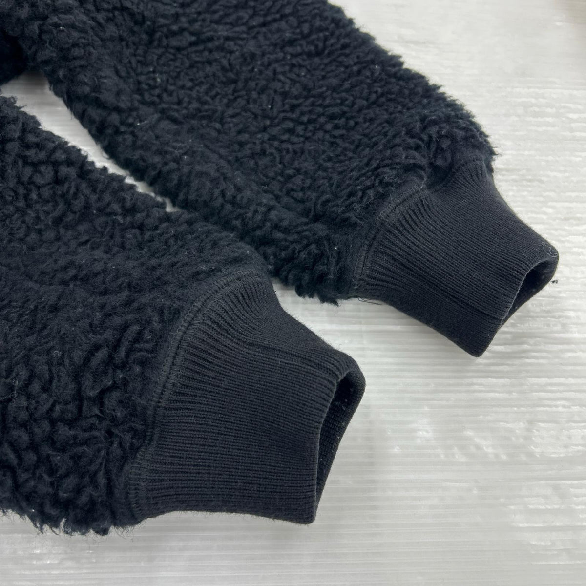ジャケット HEAVY WOOL BOA HALF ZIP ブラック S S ブラック
