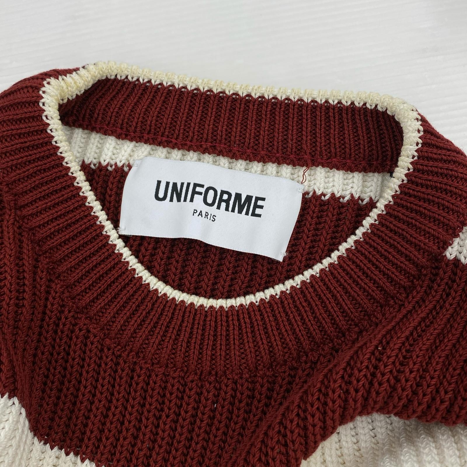 ニット UNIFORME ボーダーコットンニット ML51SS21 (S) S