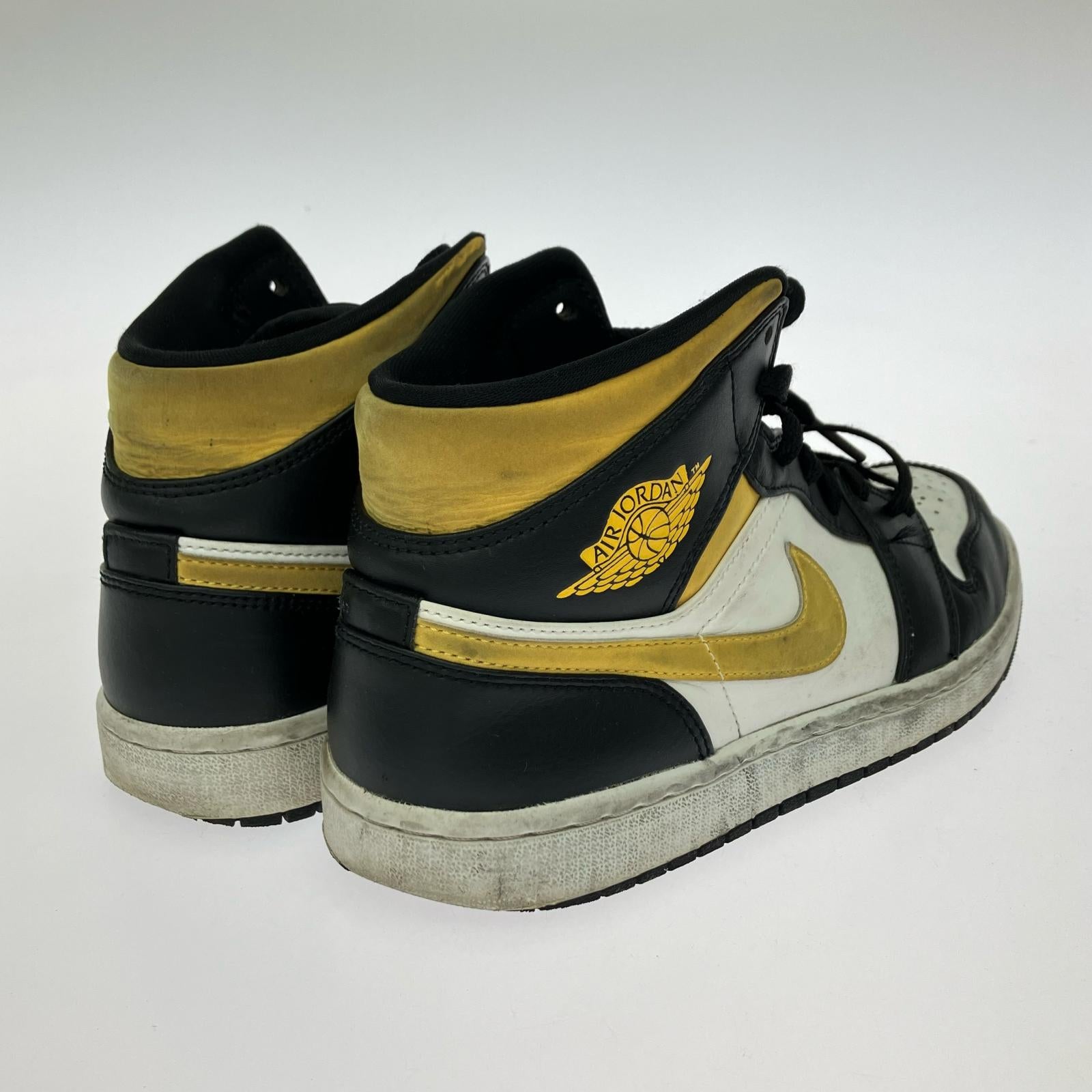 スニーカー AJ1 MID WHITE/POLLEN-BLACK 26cm 26cm (US8 UK7 1/2 EU42)