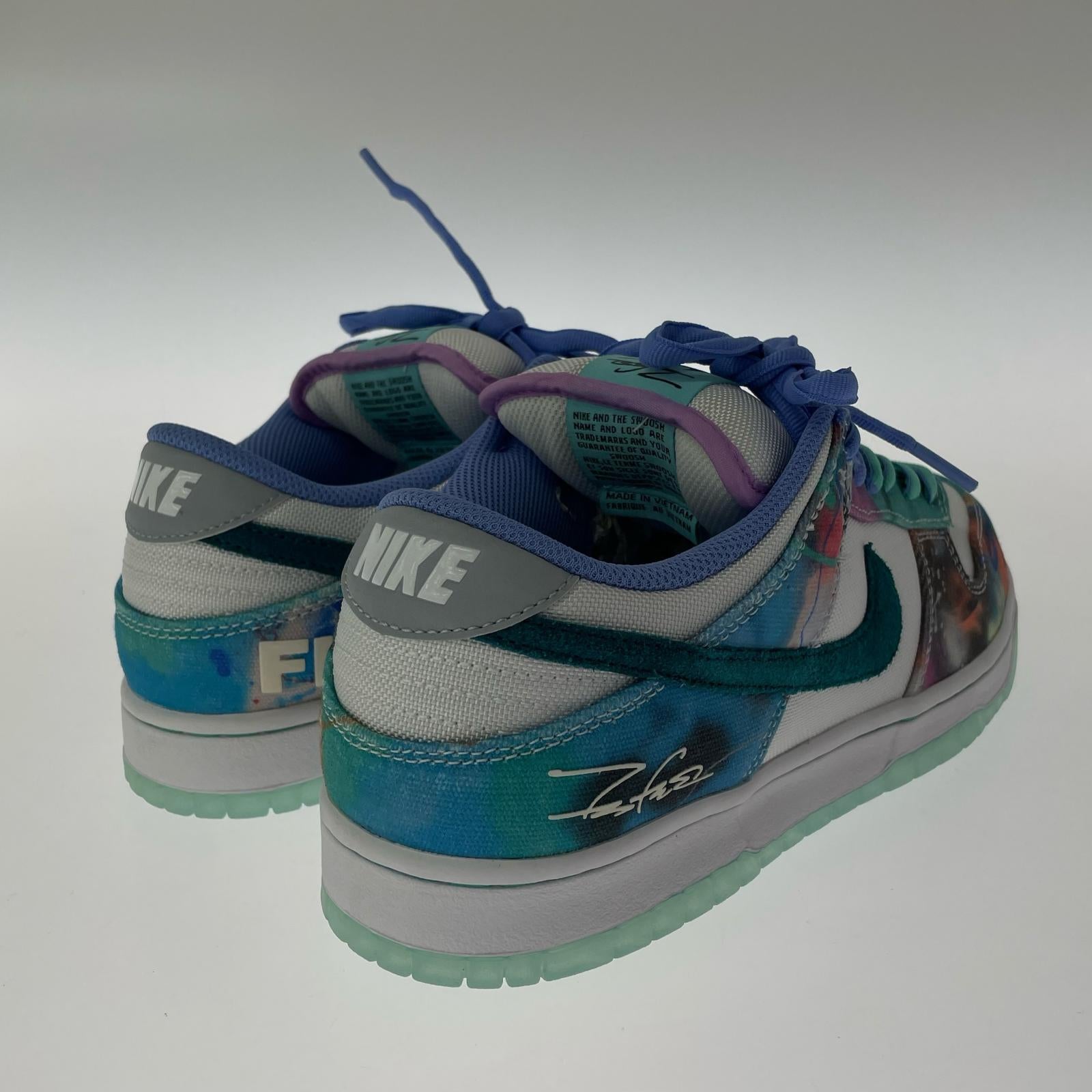 スニーカー Futura Dunk Low "White and Geode Teal" 28.5cm (US10 1/2 UK10 EU47)