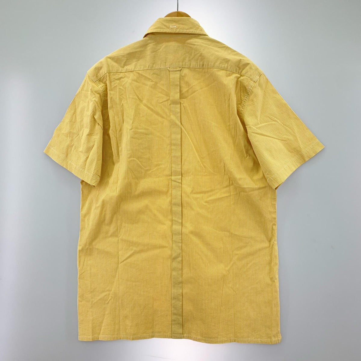 長袖シャツ A BATHING APE ギンガムチェック S/Sシャツ 黄 (XL) イエロー