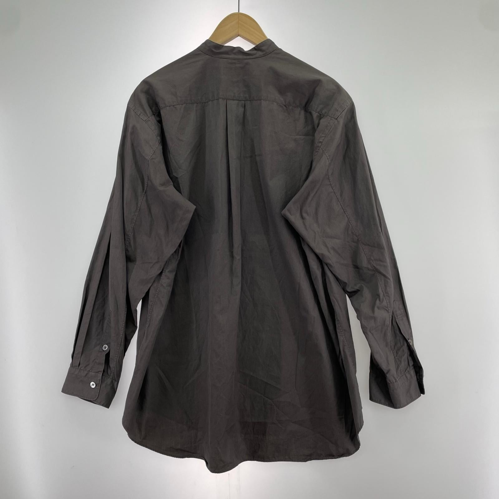 長袖シャツ WELLDER バンドカラーシャツ WM21ASH07 茶 (5) 5