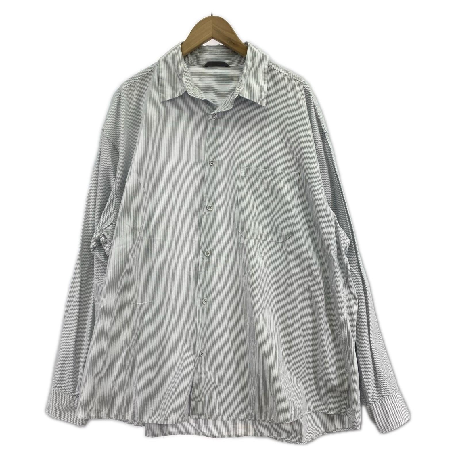 長袖シャツ :CASE 22AW OUTDOOR STRIPE SHIRT SH03-22A (L) L ブルー
