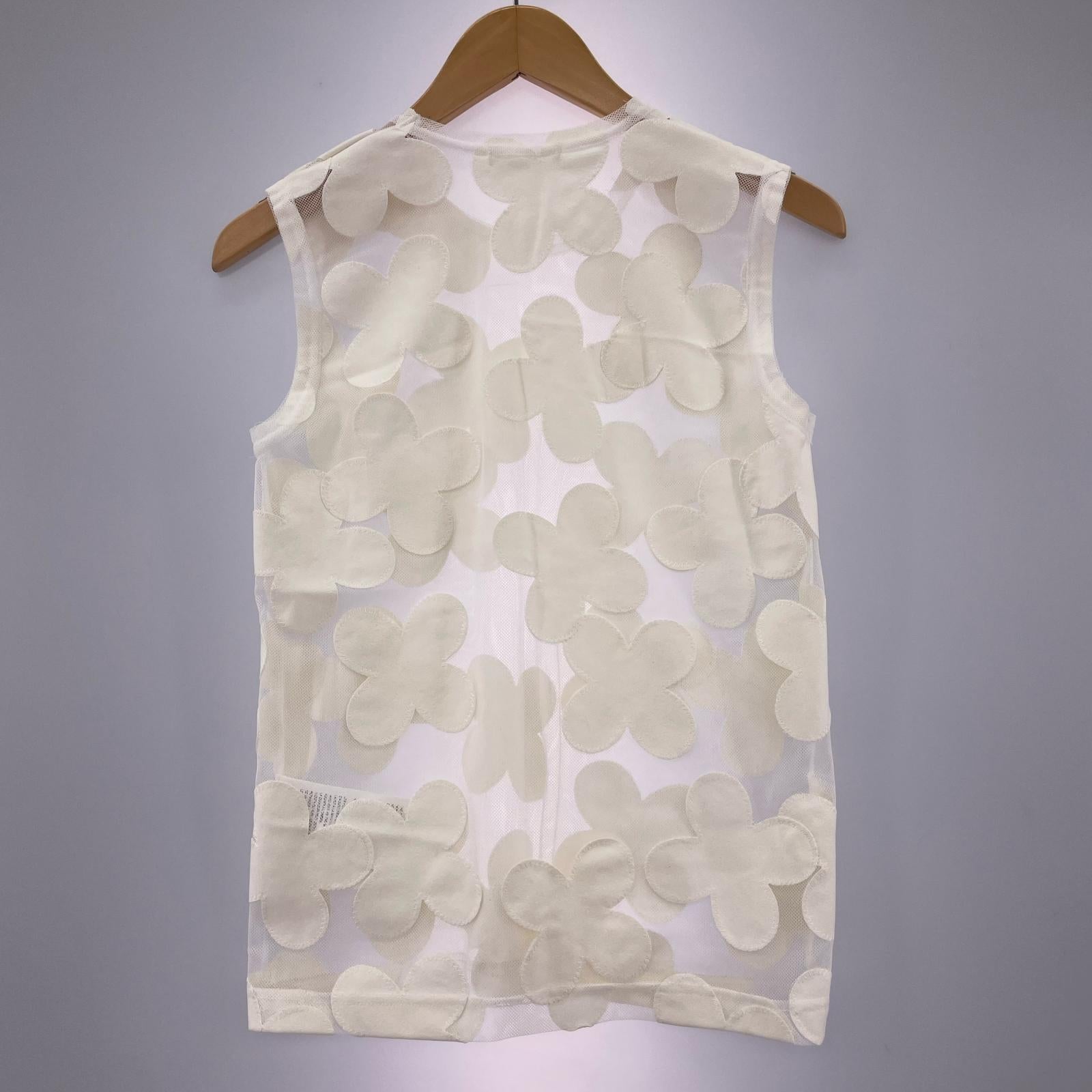 その他トップス COMME des GARCONS フラワー レース N/Sブラウス 白 (XS) ホワイト