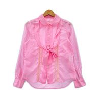長袖シャツ COMME des GARCONS シアーシャツ ピンク (S) S ピンク