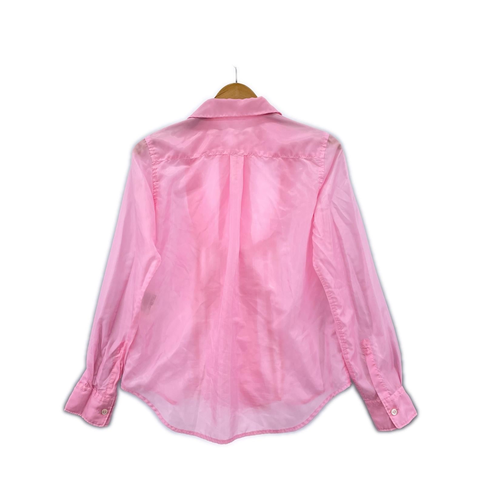 長袖シャツ COMME des GARCONS シアーシャツ ピンク (S) S ピンク