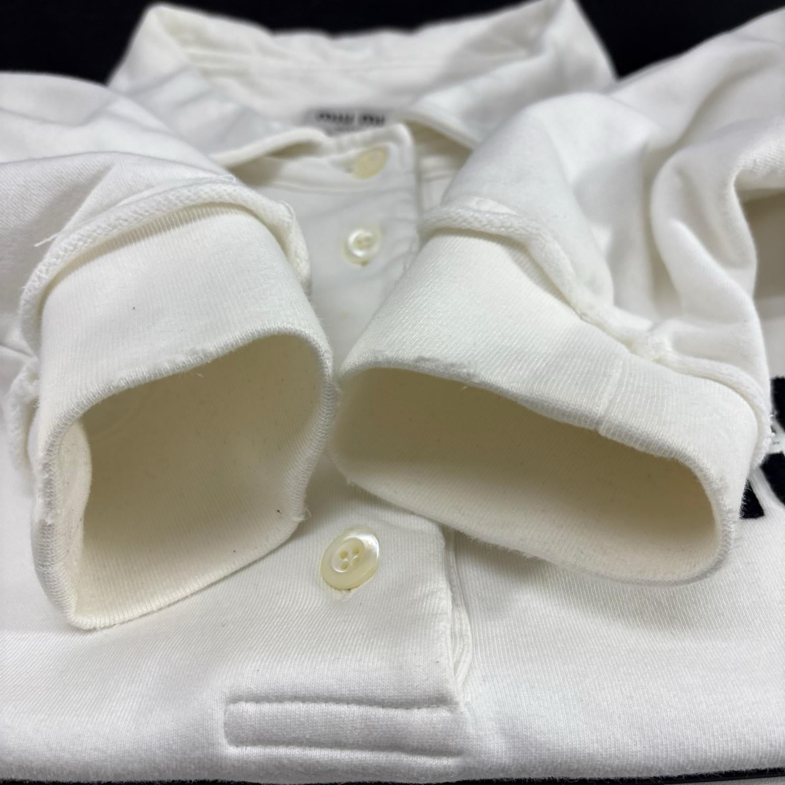 スウェット 23ss コットンフリース スウェットシャツ 白 (S) S