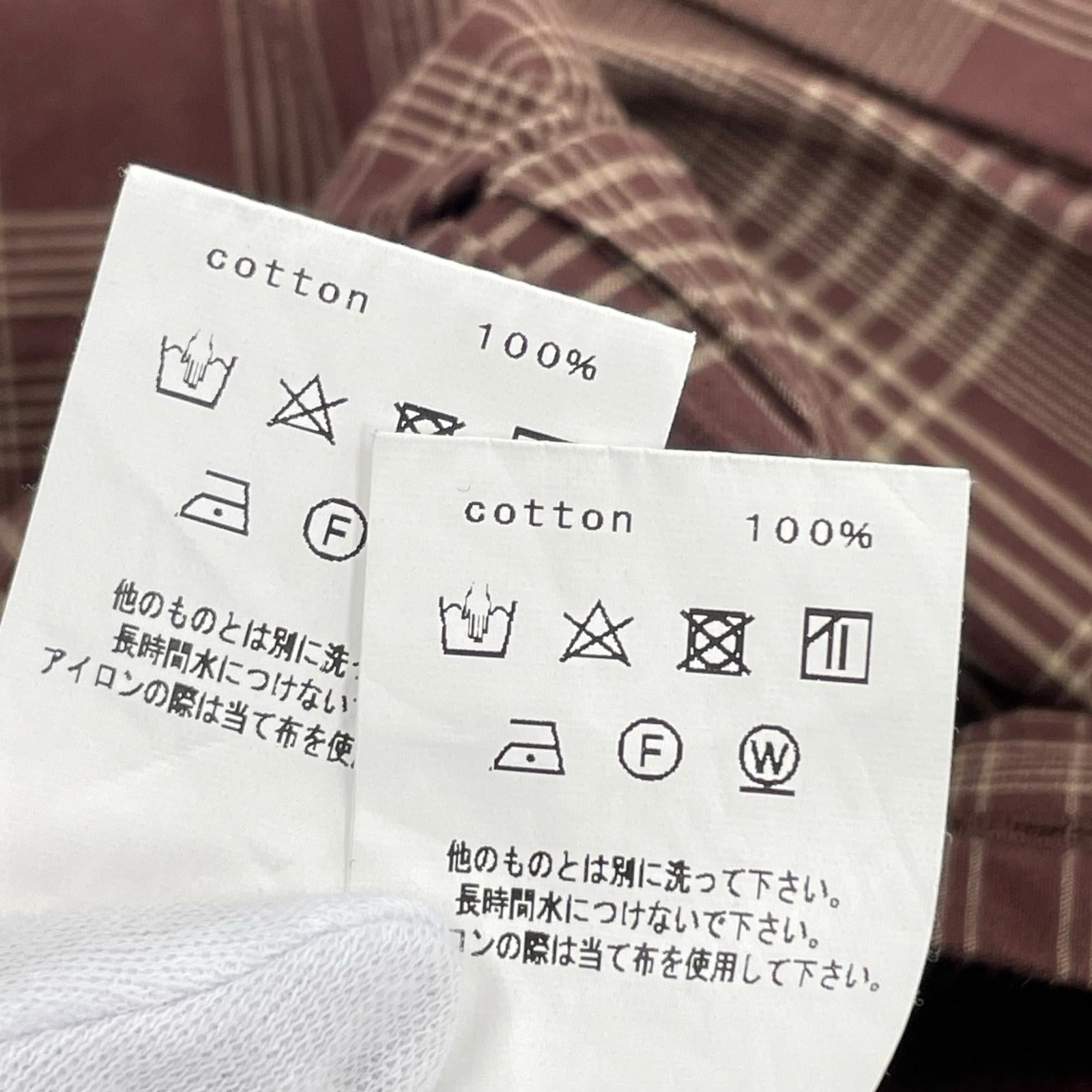セットアップ CASE:セットアップ パジャマシャツパンツ チェック M ブラウン