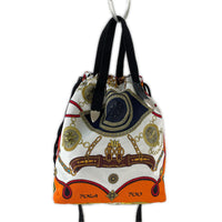 ショルダーバッグ Print drawstring bag 総柄 赤