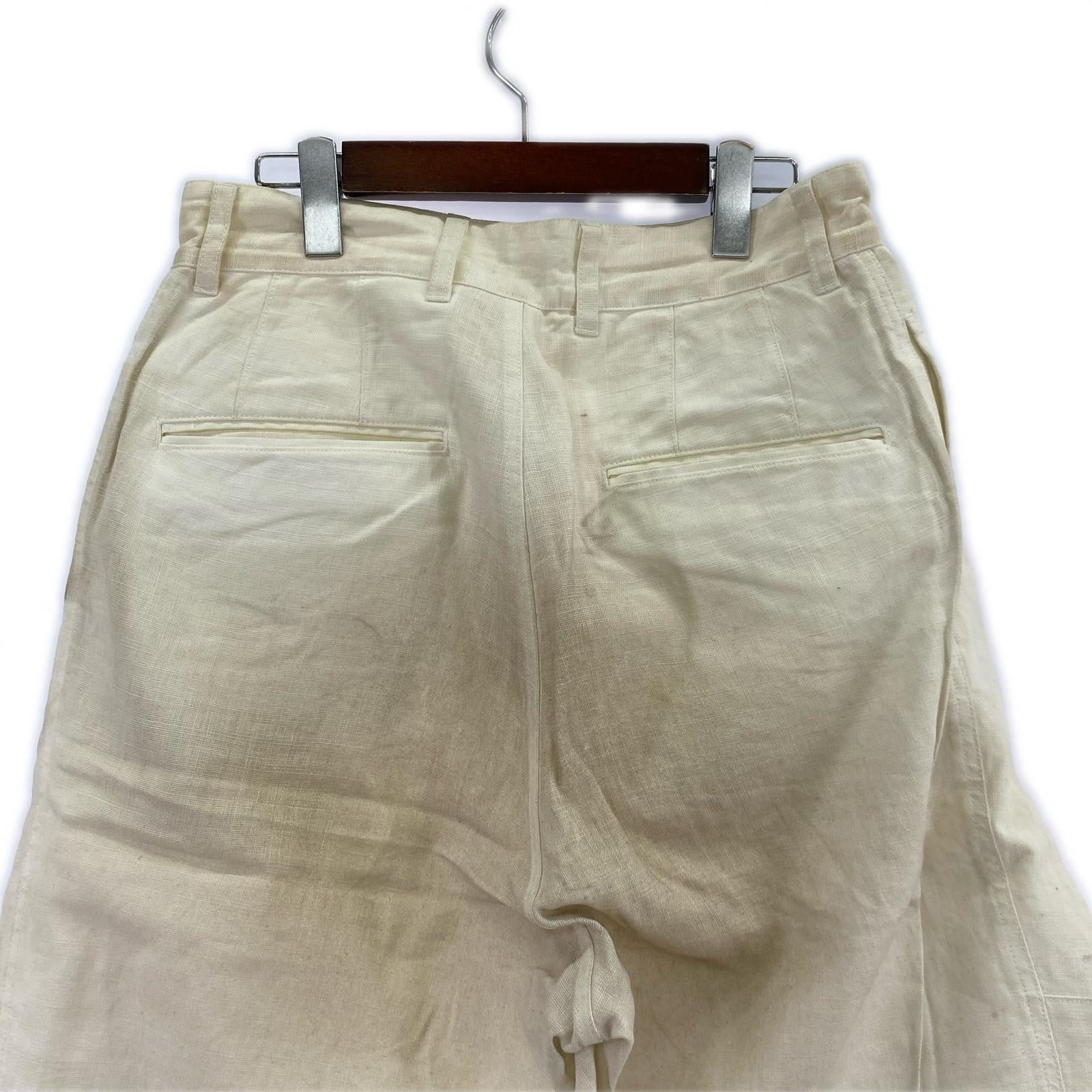 パンツ 2Tack Linen Pant 白 (M) M ブラック