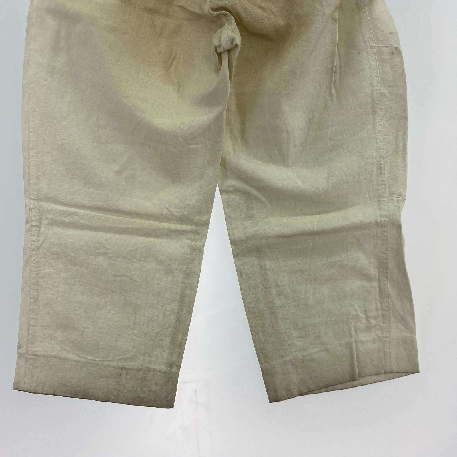 パンツ 2Tack Linen Pant 白 (M) M ブラック