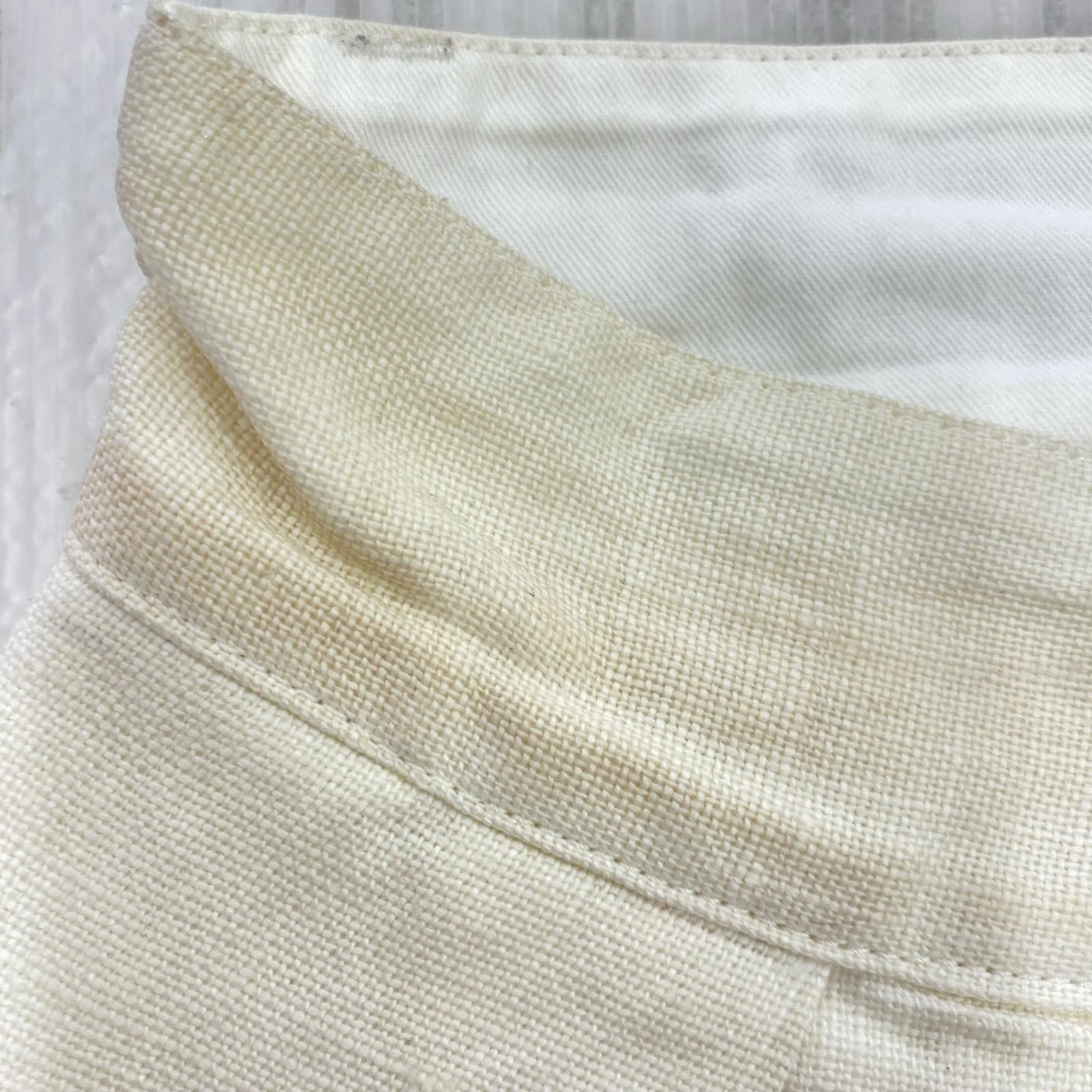 パンツ 2Tack Linen Pant 白 (M) M ブラック