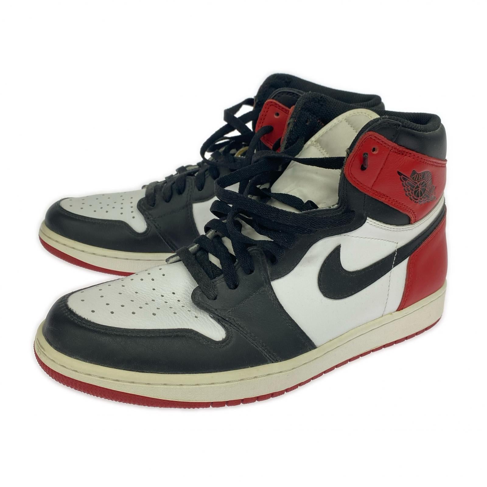 スニーカー NIKE AIR JORDAN 1 RETRO HIGH OG BLACK TOE 555088-125 (30) 30cm (US12 UK11 1/2 EU50)