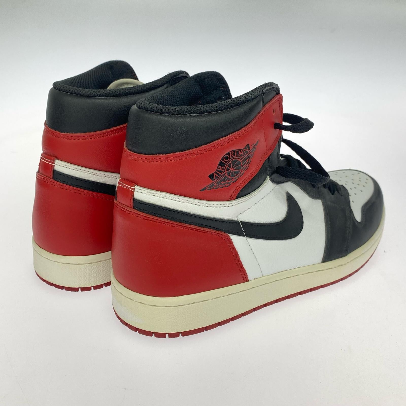 スニーカー NIKE AIR JORDAN 1 RETRO HIGH OG BLACK TOE 555088-125 (30) 30cm (US12 UK11 1/2 EU50)