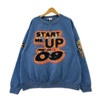 スウェット RS No9 START ME UP CREWNECK (L) L ブルー