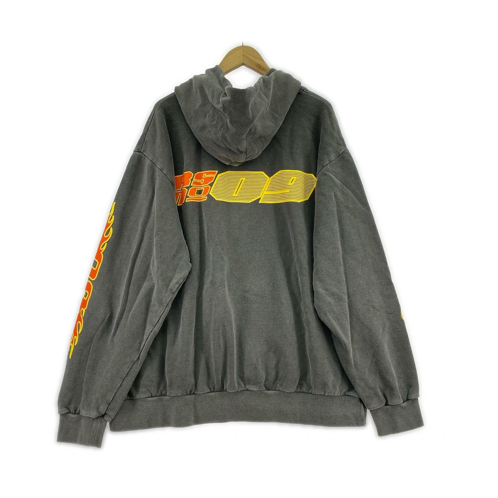 パーカー RS No9 FLAMES LOGO 灰 (L) L グレー