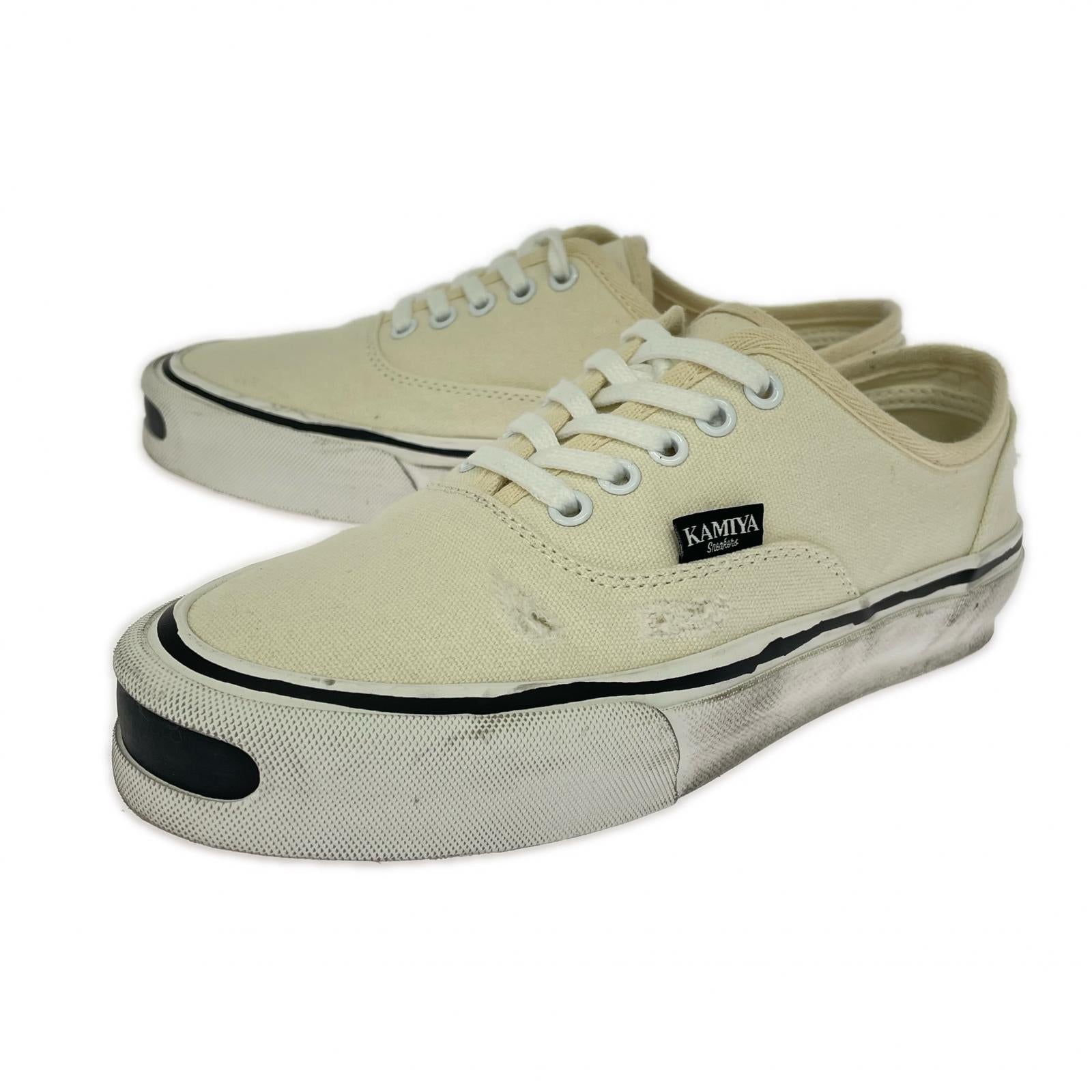 スニーカー KAMIYA Distressed Sneake(40) 40 ホワイト