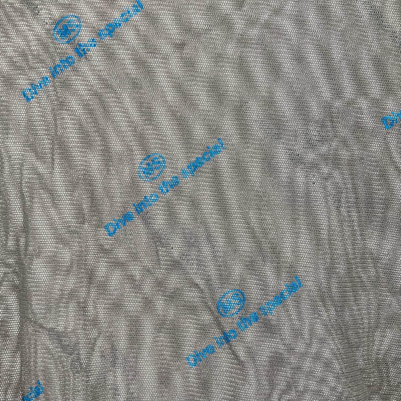 長袖Tシャツ ロゴプリントハイネックメッシュTee/グレー M グレー